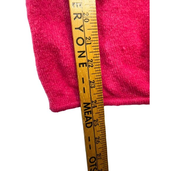 Loft Womens Knit Tie-Front Sweater XXS Pink Fuchsia Wool Blend - Picture 6 of 11